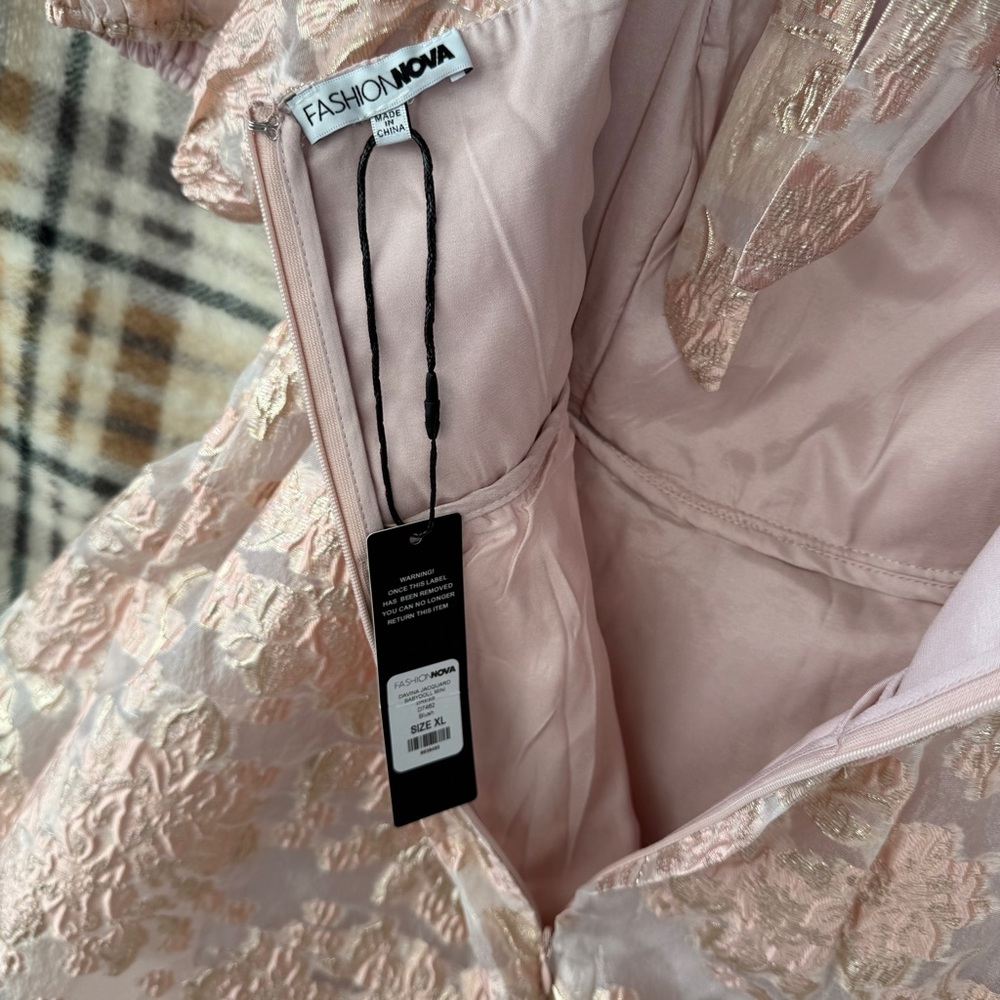 Fashion Nova Pink and Gold Dress #131 - Picture 3 of 4
